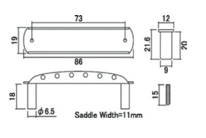 Solo Pro Jaguar/Jazzmaster Bridge Assembly