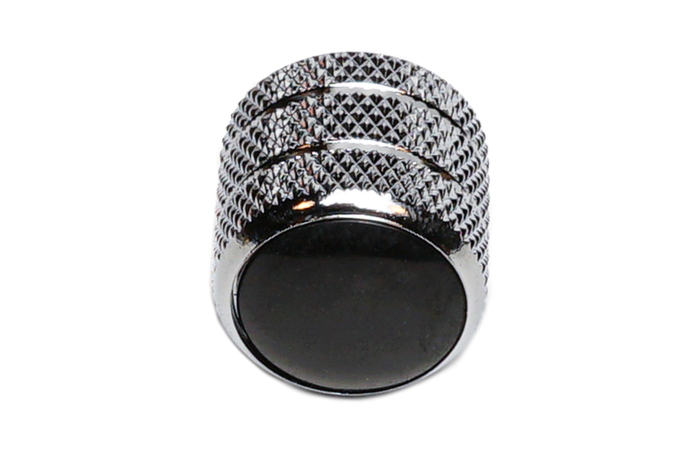 Solo Knurled Knob With Black Abalone Dome Top