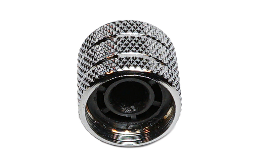 Solo Knurled Knob With Black Abalone Dome Top