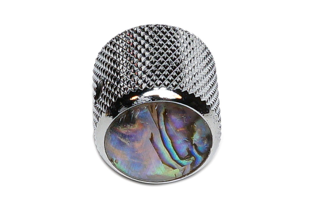 Solo Knurled Knob With Abalone Dome Top