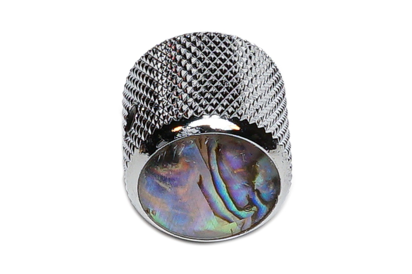 Solo Knurled Knob With Abalone Dome Top