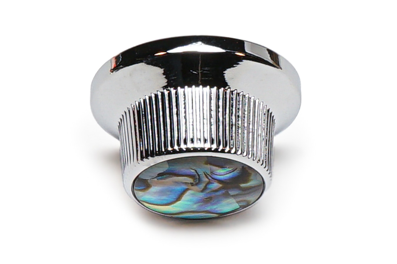 Solo Knurled ST Style Knob With Abalone Dome Top