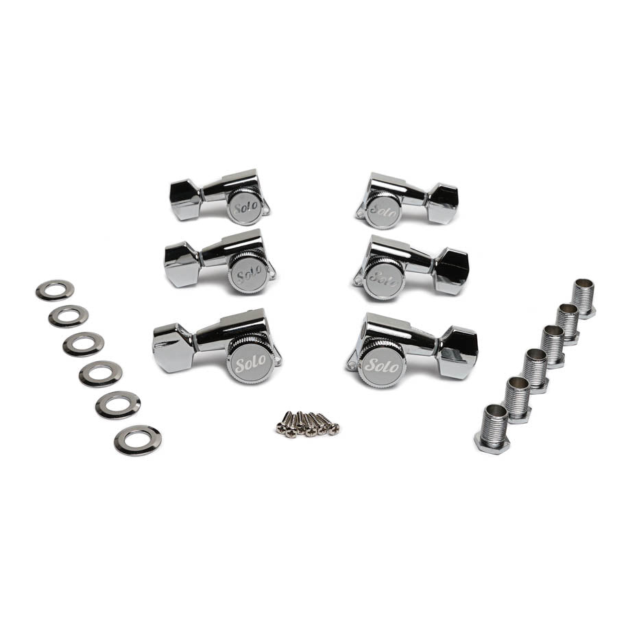 Solo Pro Locking Guitar Modern Machine Heads Set of 3 + 3 — Tuner
