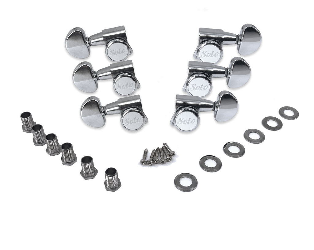 Solo Pro Locking Guitar Machine Heads Set of 3 + 3 — Tuner