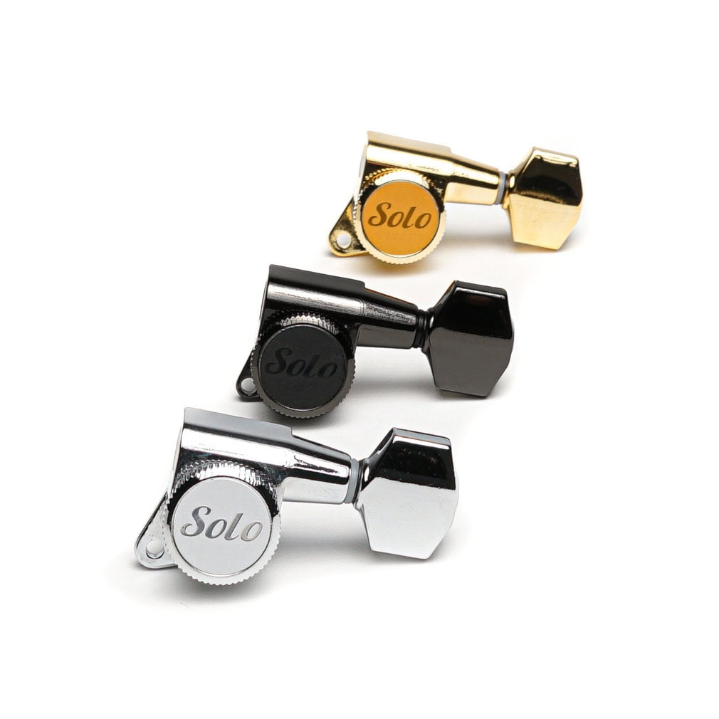 Solo Pro Locking Guitar Modern Machine Heads Set of 3 + 3 — Tuner