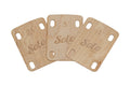 Three wooden tapered shims with degree markings .25°, .5°, and 1° and Solo Guitars branding.