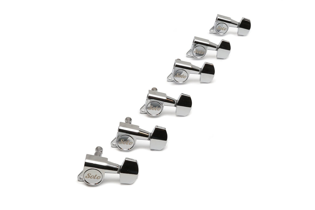 Solo Pro Guitar Modern Machine Heads Set of 6 Inline — Tuner