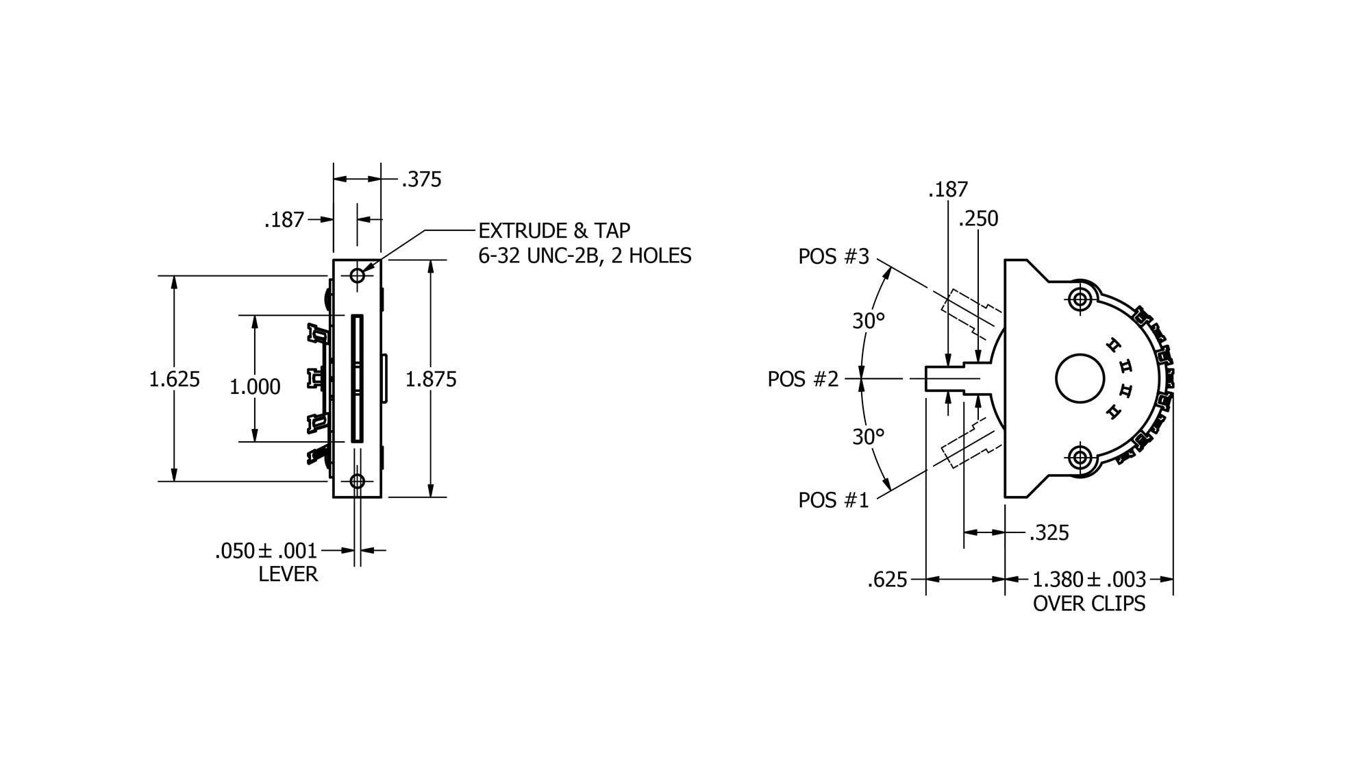 Solo Pro Oak Grigsby 3-Way Lever Switch