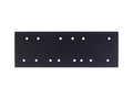Black rectangular panel with twelve evenly spaced round holes arranged in two rows.