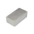 Rectangular metal enclosure box with screws at the corners on a white background.