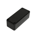 Small rectangular black metal enclosure with four visible screws on the top panel.