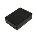 Black rectangular metal enclosure box with screws at each corner on top surface.
