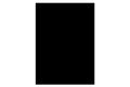 Black three-ply pickguard blank for guitar with a rectangular shape and rounded corners.