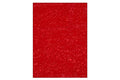 Close-up view of a textured red surface with a pearl-like pattern.