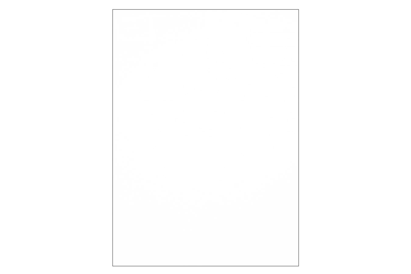 White three-ply blank pickguard for guitar shown on a white background.