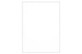 White and black layered blank pickguard for a guitar shown on a white background.