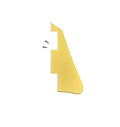 Creme-colored 1-ply pickguard with two holes and two small screws on a white background.