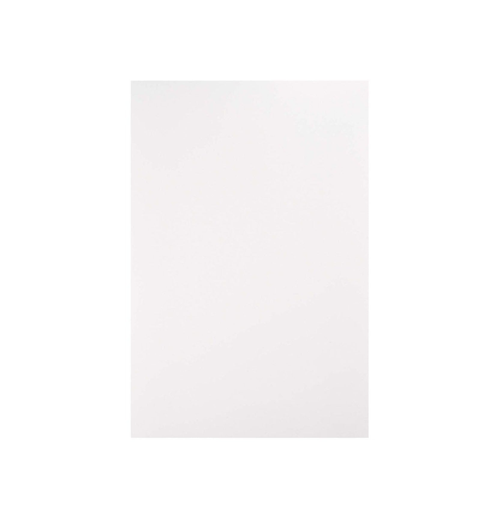 Plain white rectangular sheet of plastic, likely a pickguard blank for guitar customization.