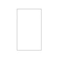 White rectangular 3-ply blank pickguard with black edge outline shown flat