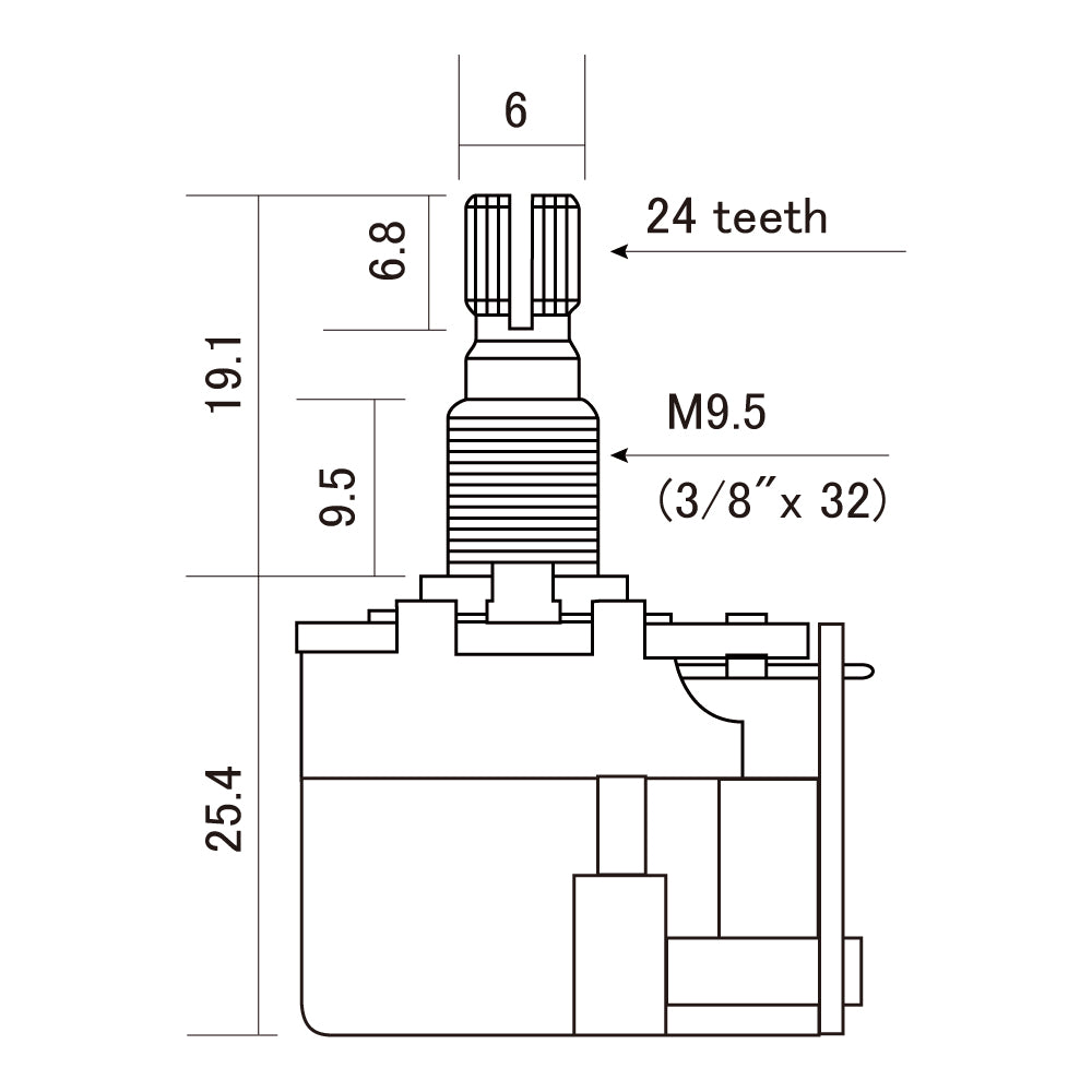 Solo Pro CTS 500K-A Push-Pull DPDT Potentiometer – Imperial