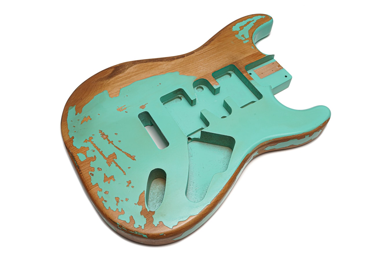 Solo ST Style HSH Relic Finished Guitar Body – Aqua