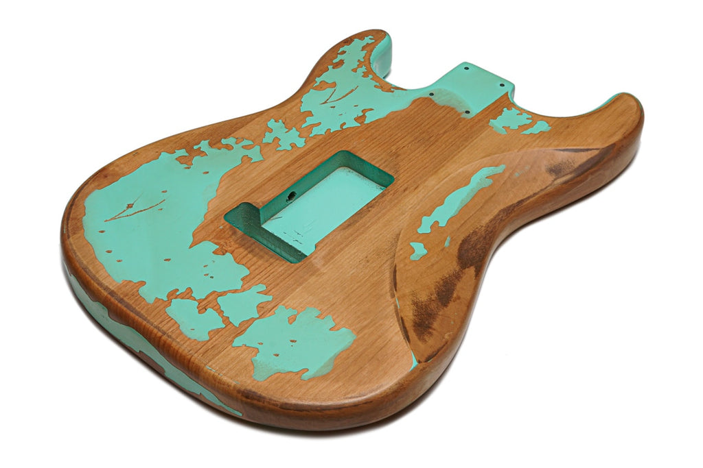 Solo ST Style HSH Relic Finished Guitar Body – Aqua