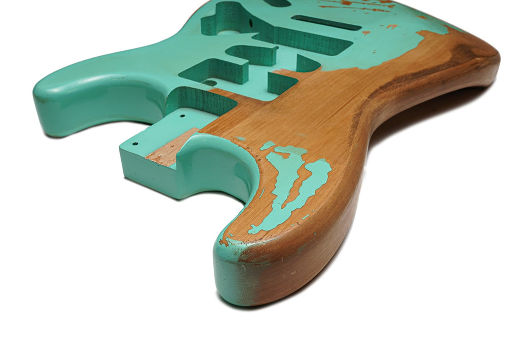 Solo ST Style HSH Relic Finished Guitar Body – Aqua