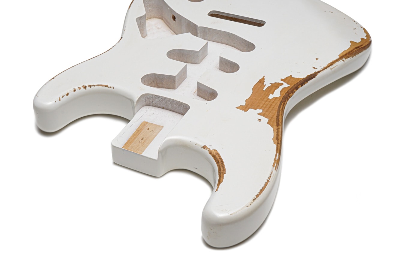 Solo ST Style SSS Relic Finished Guitar Body – Arctic White