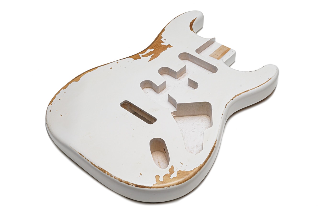 Solo ST Style SSS Relic Finished Guitar Body – Arctic White