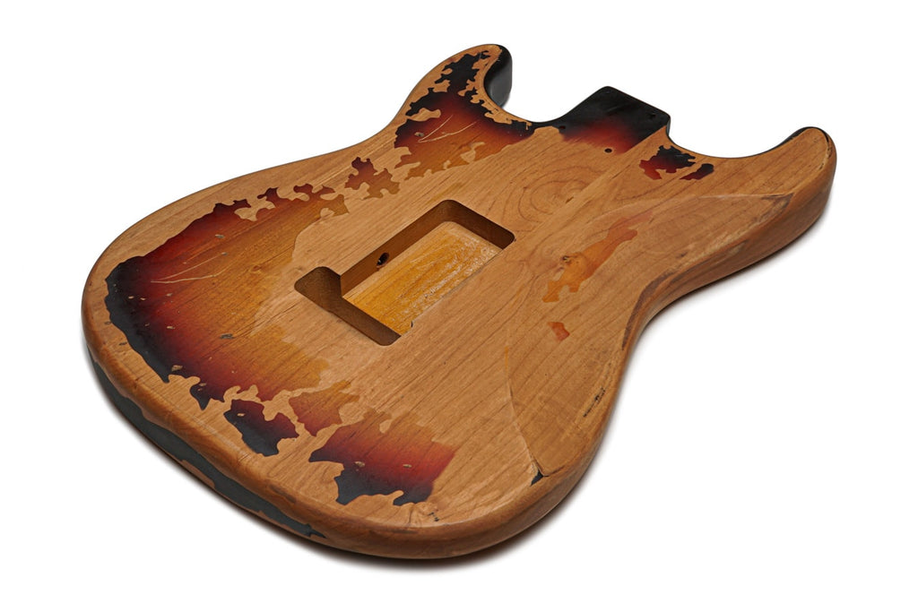 Solo ST Style HSH Relic Finished Guitar Body – 3 Tone Sunburst