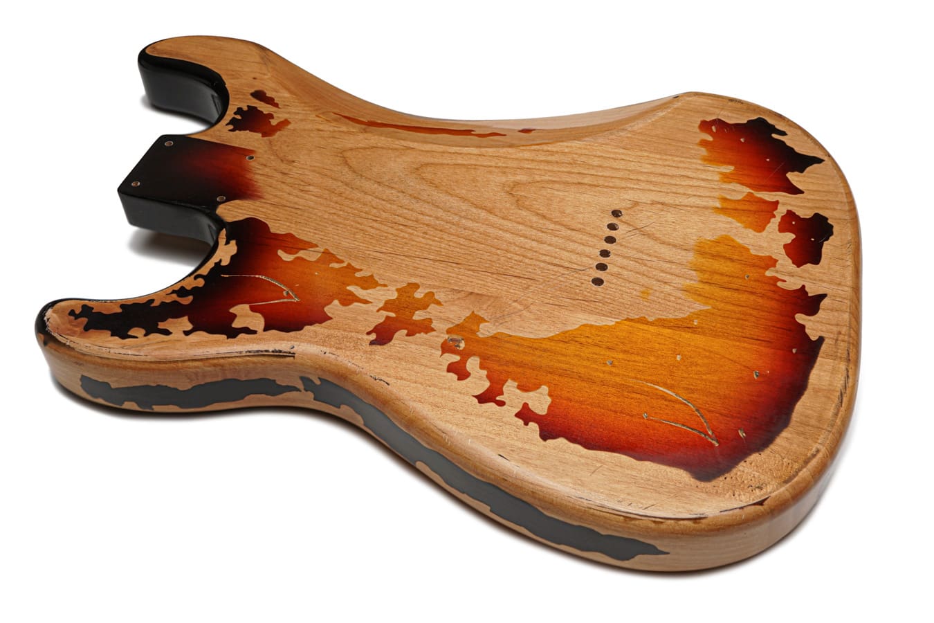 Solo ST Style HSH Relic Finished Hard Tail Guitar Body – 3 Tone Sunburst