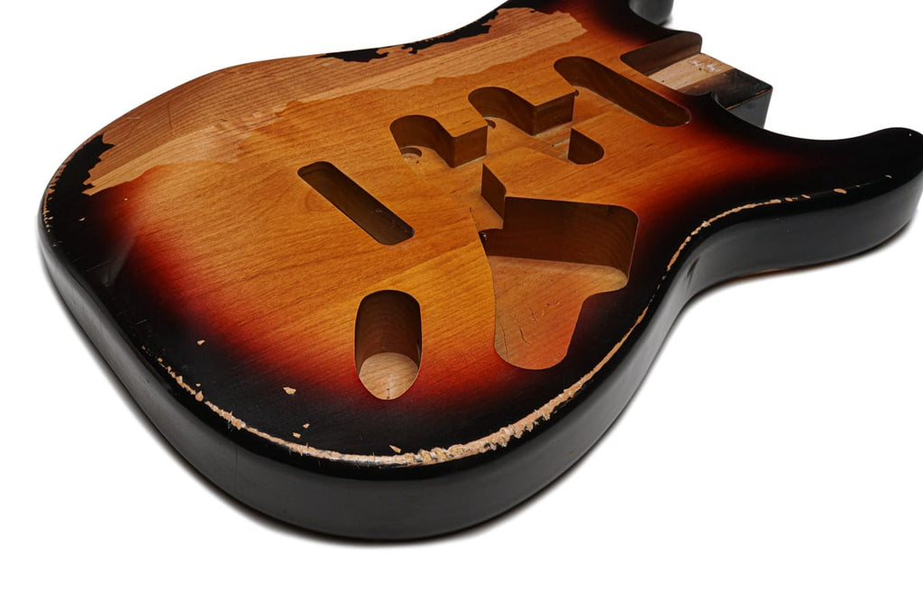Solo ST Style SSS Relic Finished Guitar Body – 3 Tone Sunburst