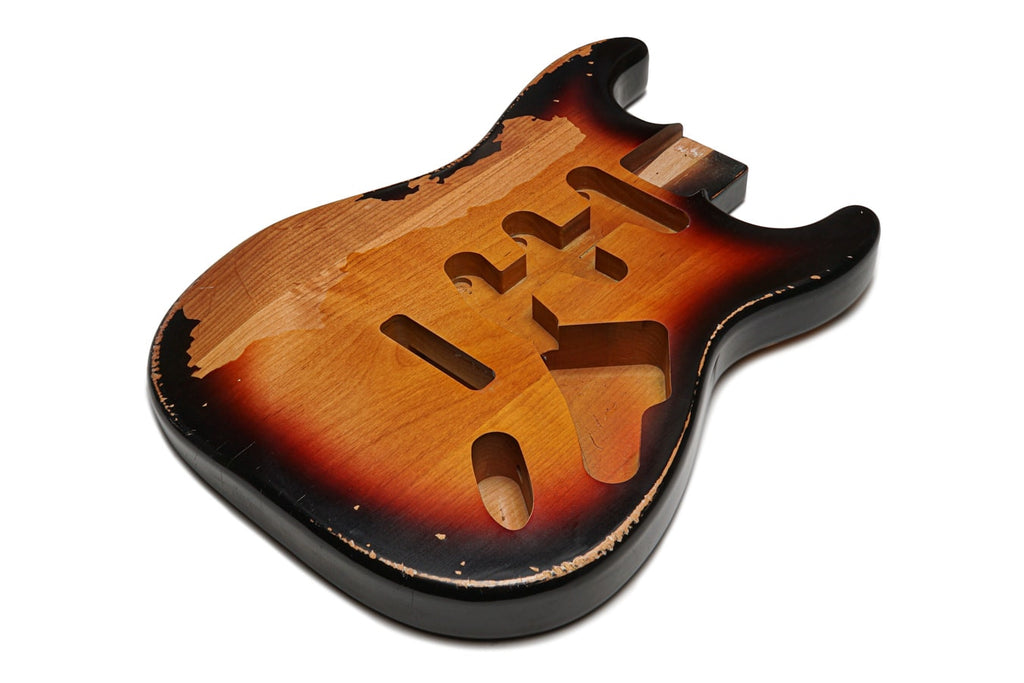 Solo ST Style SSS Relic Finished Guitar Body – 3 Tone Sunburst