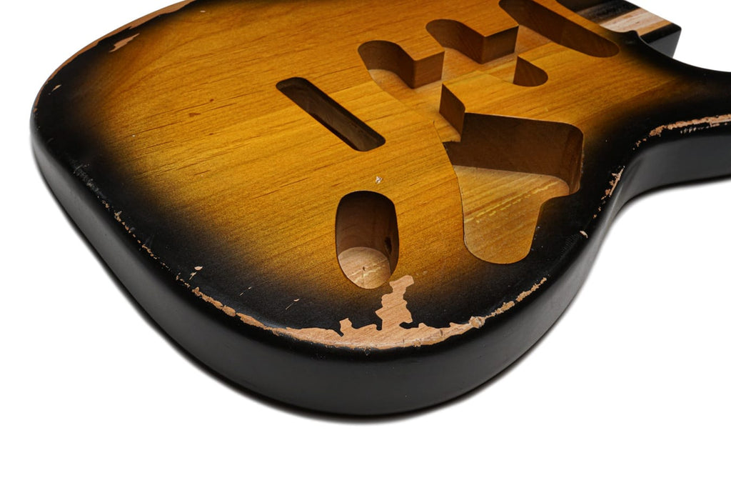 Solo ST Style SSS Relic Finished Guitar Body – 2 Tone Sunburst