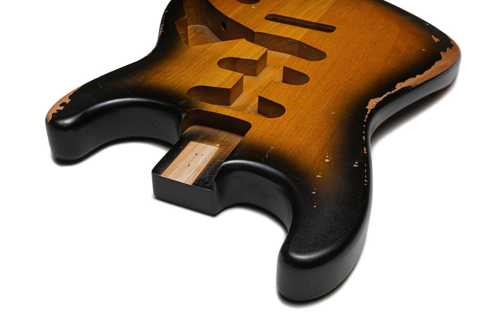 Solo ST Style SSS Relic Finished Guitar Body – 2 Tone Sunburst