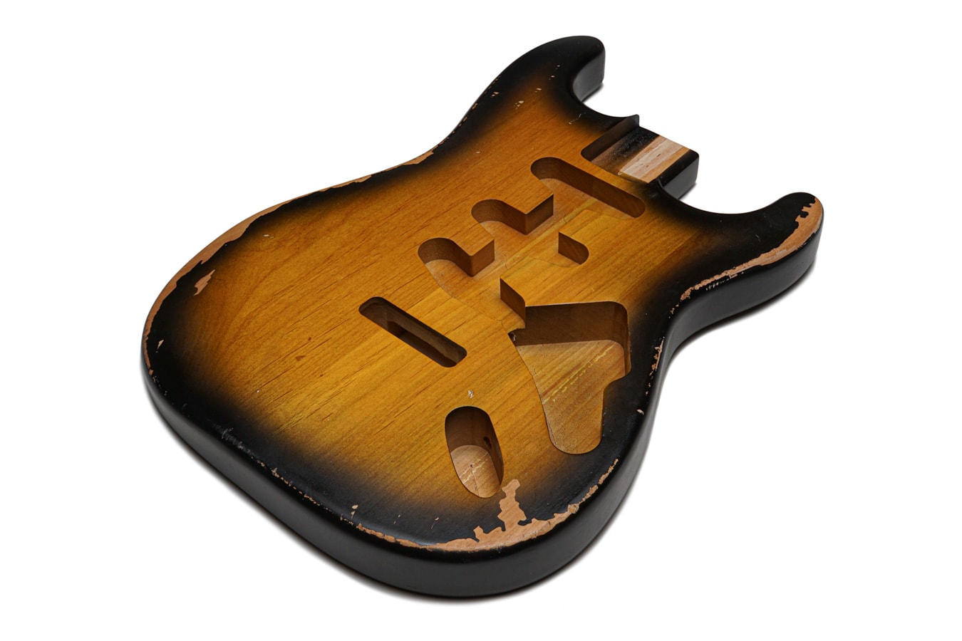 Solo ST Style SSS Relic Finished Guitar Body – 2 Tone Sunburst