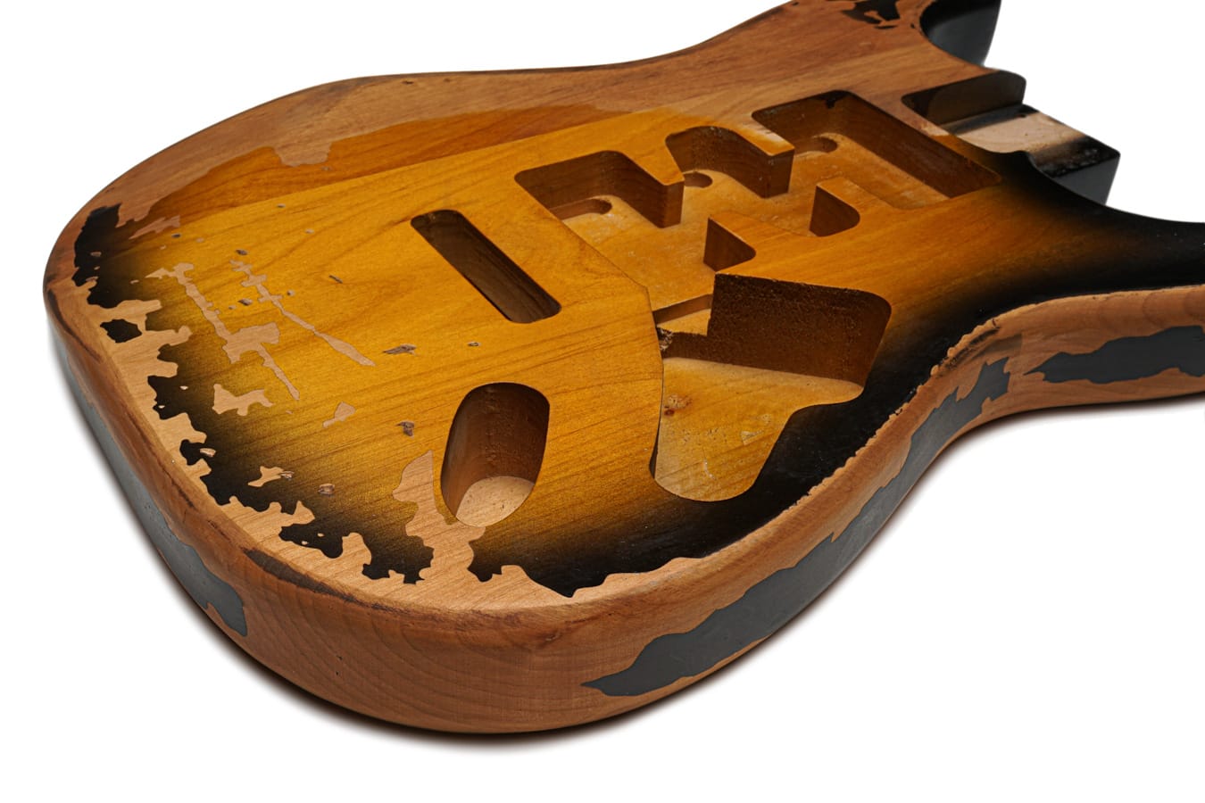 Solo ST Style HSH Relic Finished Guitar Body – 2 Tone Sunburst