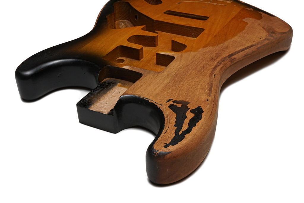 Solo ST Style HSH Relic Finished Guitar Body – 2 Tone Sunburst