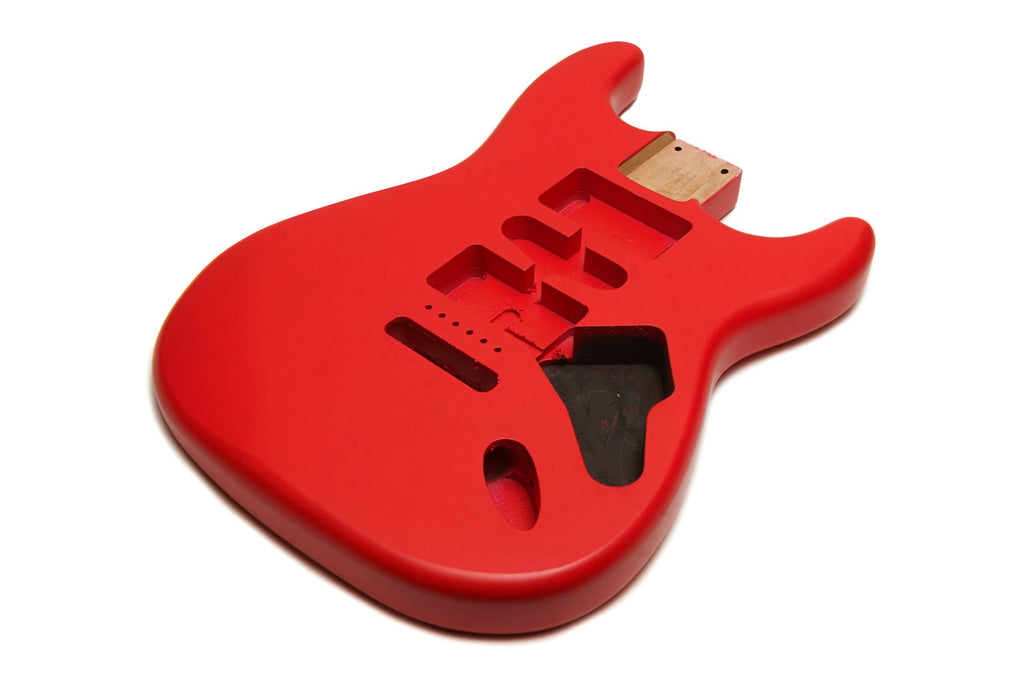 Solo ST Style HSH Satin Nitro Finished Guitar Body – Fiesta Red