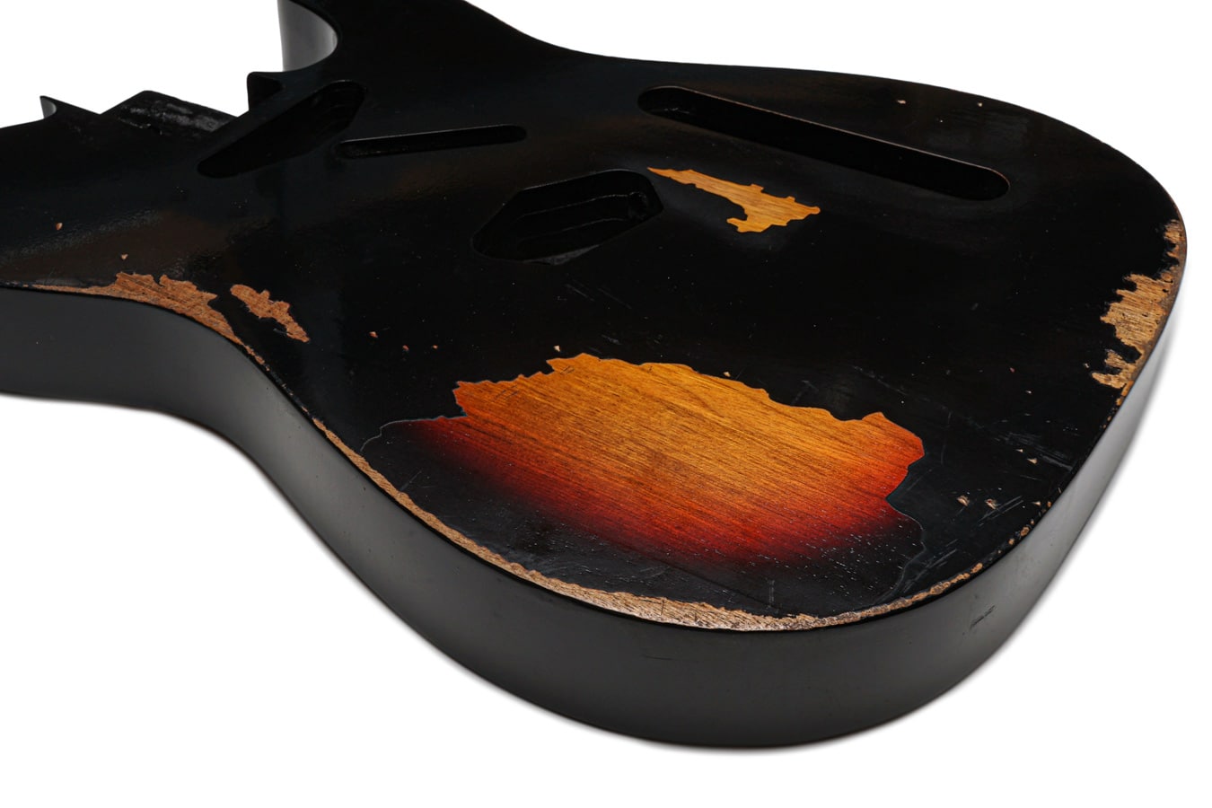 Solo TC Style Relic Finished Guitar Body – Black Sunburst