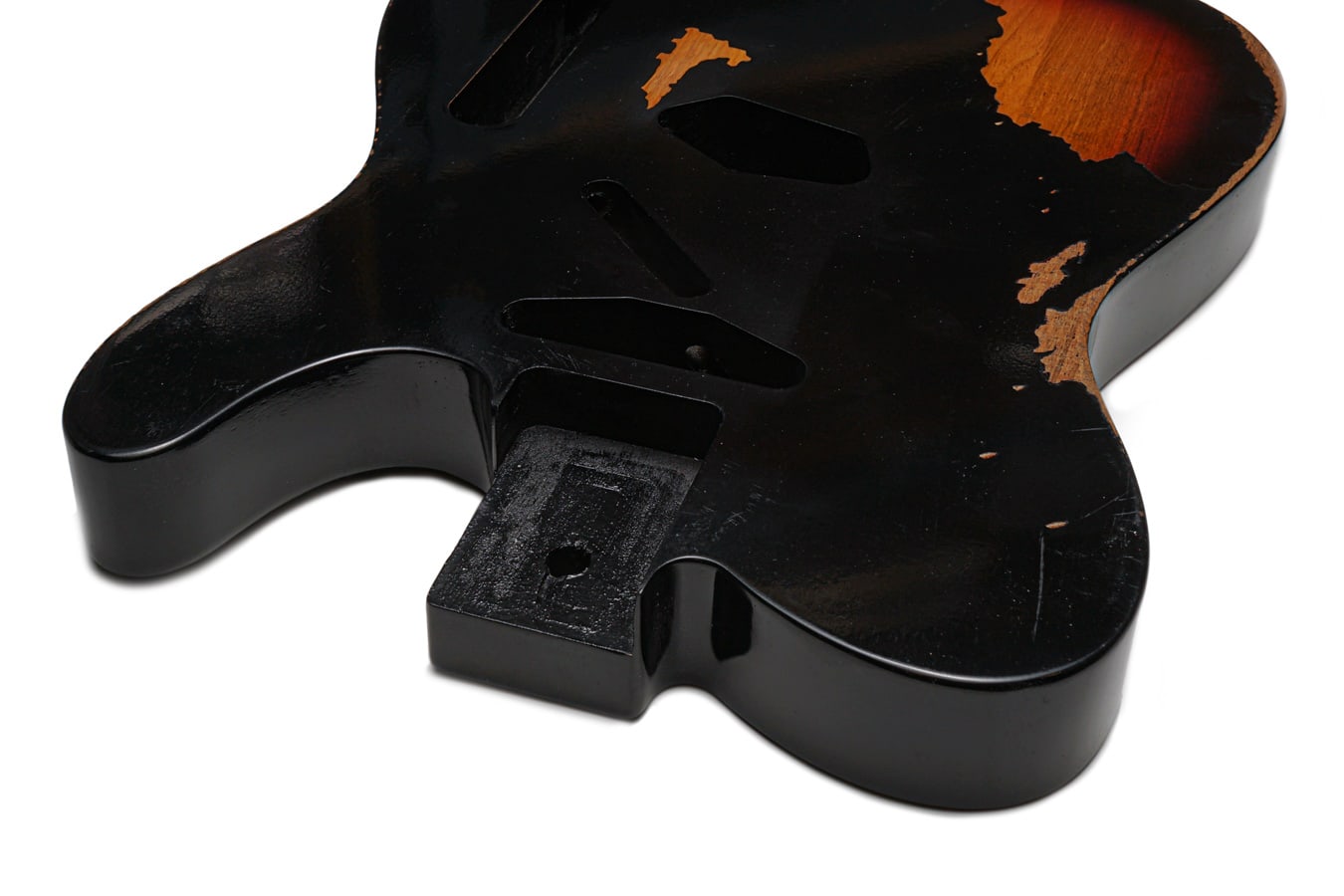 Solo TC Style Relic Finished Guitar Body – Black Sunburst