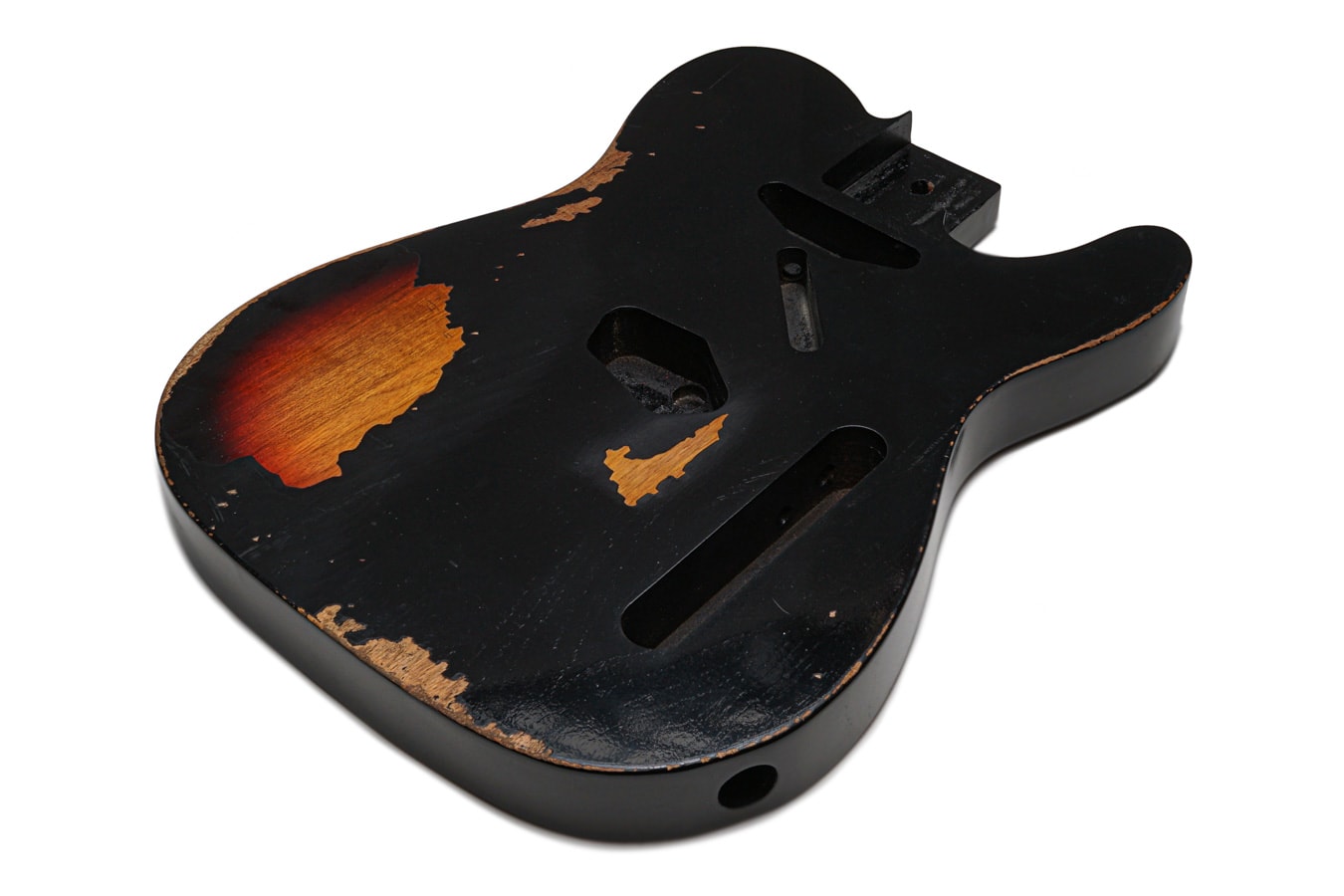 Solo TC Style Relic Finished Guitar Body – Black Sunburst