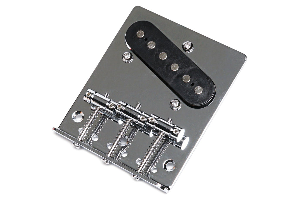 Solo Music Gear Solo TC Style 3 Hole Chrome Bridge With 3 Saddles & Pickup