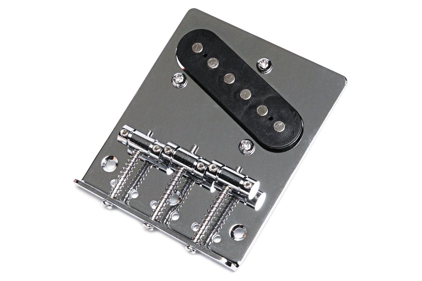 Solo Music Gear Solo TC Style 3 Hole Chrome Bridge With 3 Saddles & Pickup