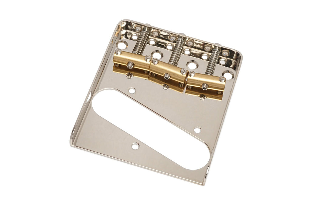 Solo Pro TC Vintage Style Dual Loading Nickel Bridge With 3 Compensated Brass Saddles