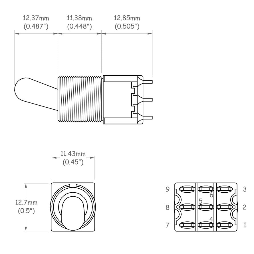 Solo Pro Ultra Tip Switch, On-On 3PDT