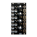 Black Eurorack module labeled VERSA with inputs, outputs, knobs, and switches arranged in four rows.