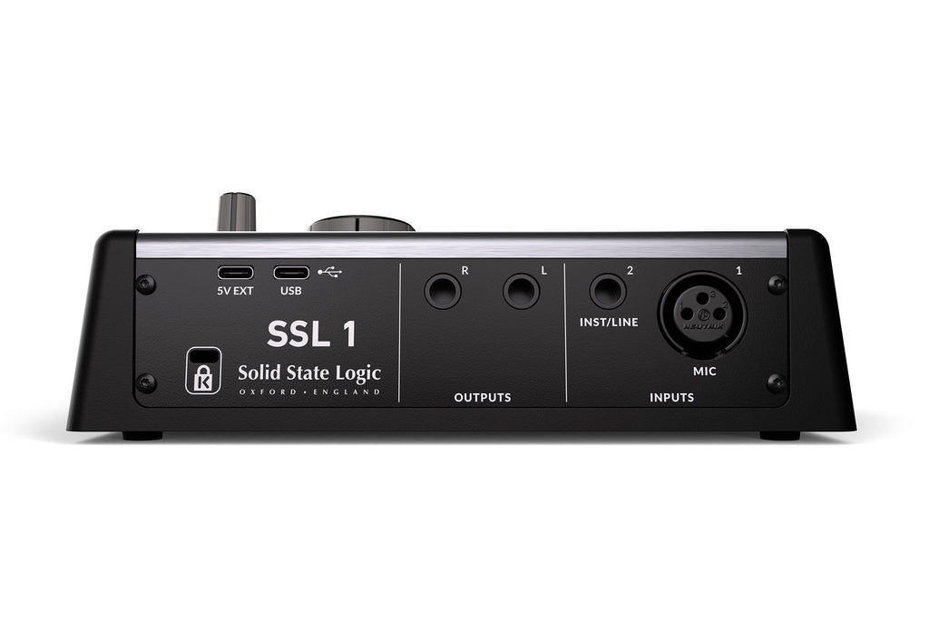 Solid State Logic SSL1- 2-In/2-Out USB-C Audio Interface, computer recording audio interface