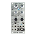 Silver eurorack module with knobs, toggle switches, LEDs, and multiple 1/8 inch audio jacks labeled Boundary by Schlappi Engineering.