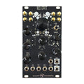 Black eurorack module with multiple knobs, toggle switch, and 3.5mm jacks labeled with input and control functions.